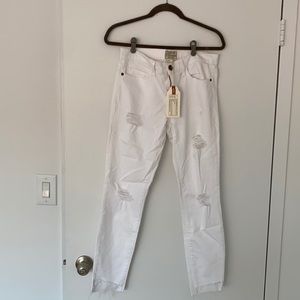 Current Elliot distressed low rise skinny jeans